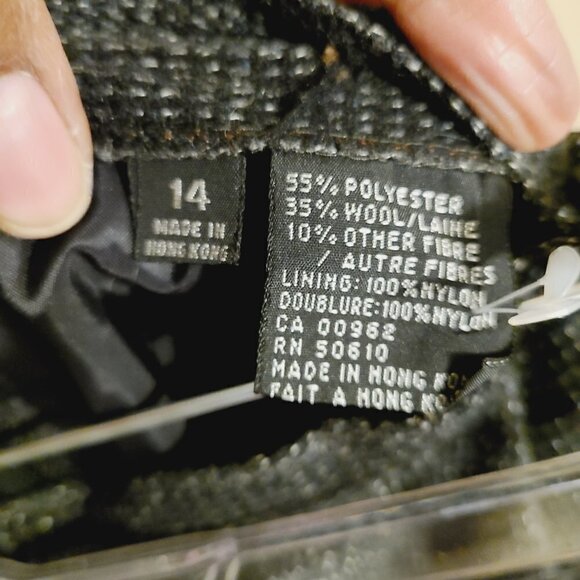 Unbranded | Vintage Striped Wool Blend Midi Length Pencil Skirt (Size 14) - Picture 2 of 11